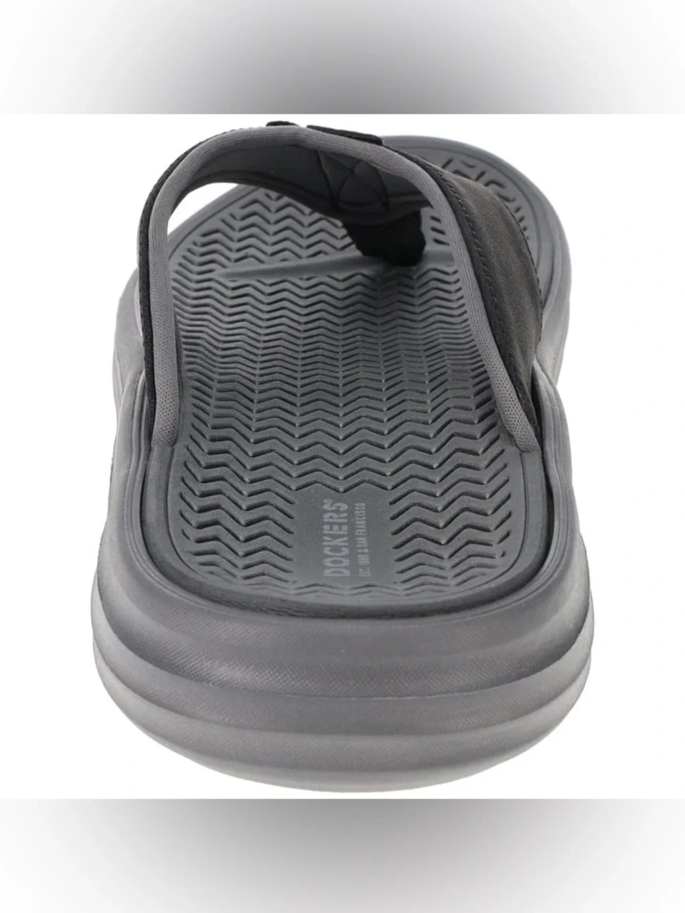 Black/Gray Dockers Men’s Canvas Thong Sandals